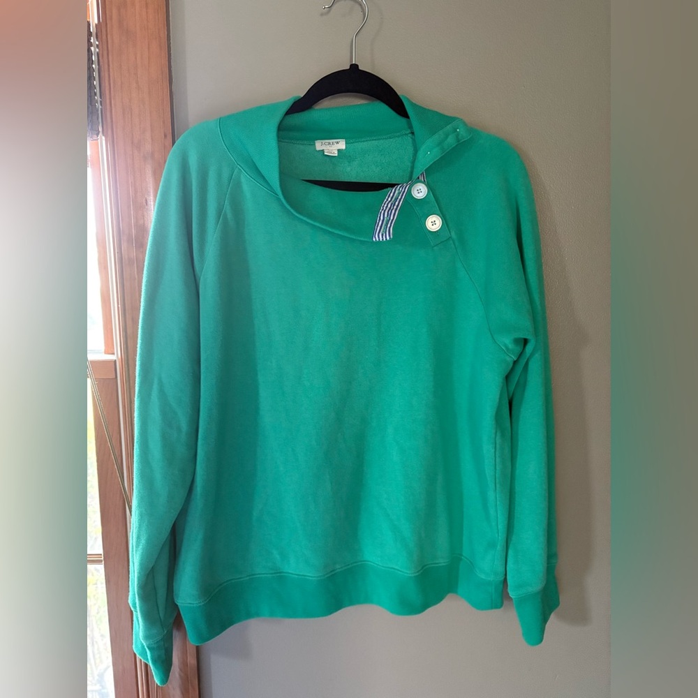 J. Crew Vibrant Green Crew Neck Sweater